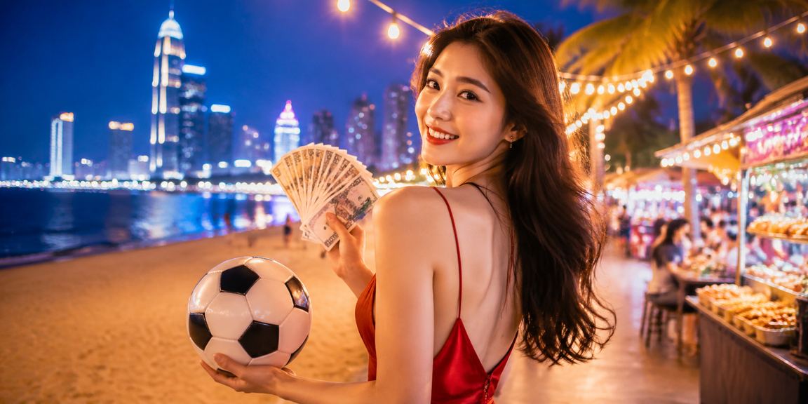Cảnh chợ đêm tại Đà Nẵng với người dùng theo dõi kèo bóng đá trên điện thoại