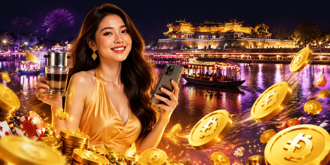 Người dùng Việt Nam đang trải nghiệm casino trên điện thoại di động bên ly cà phê tại Huế